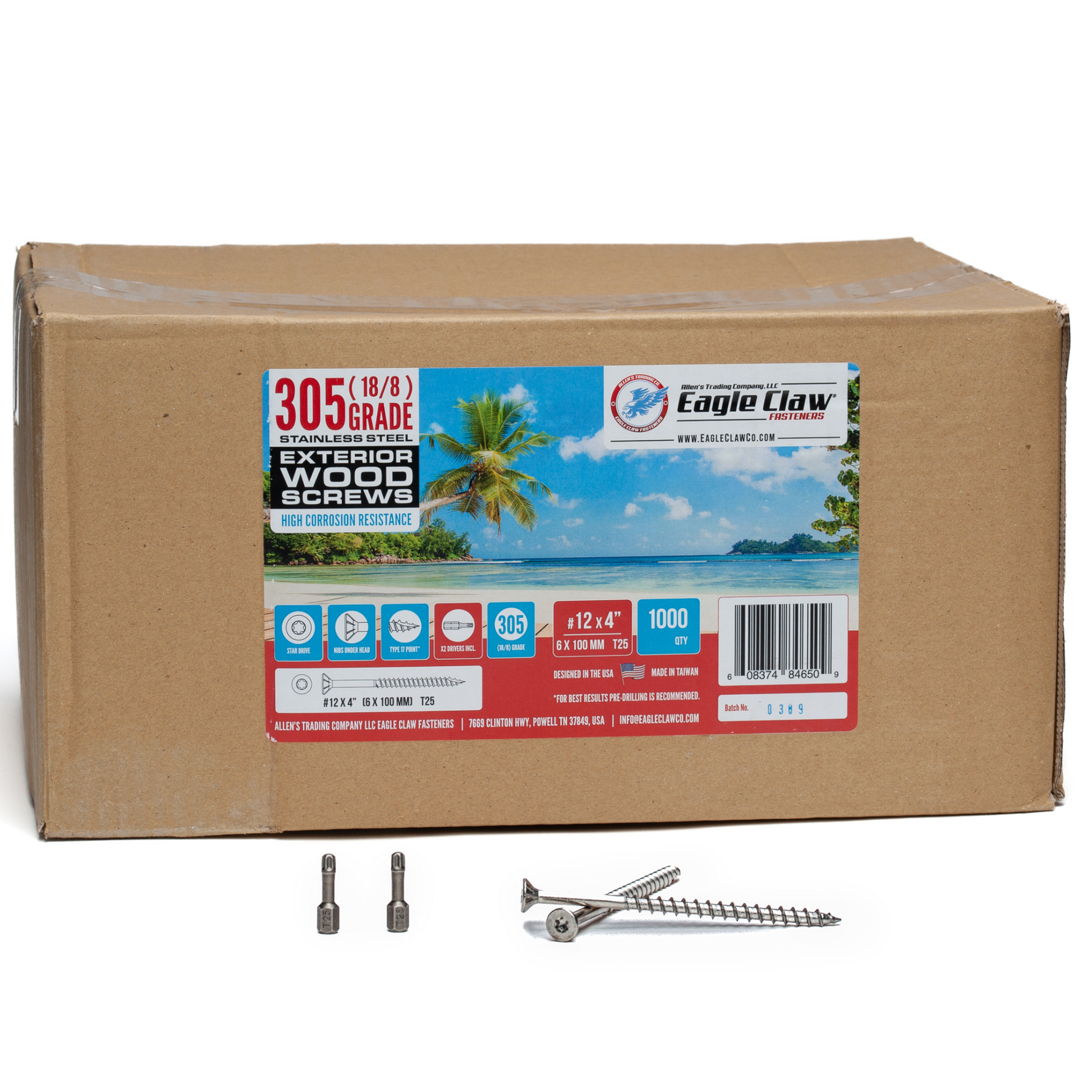 305 grade stainless steel 4 inch screws